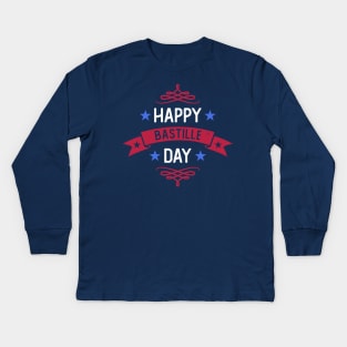 Happy Bastille Day Kids Long Sleeve T-Shirt